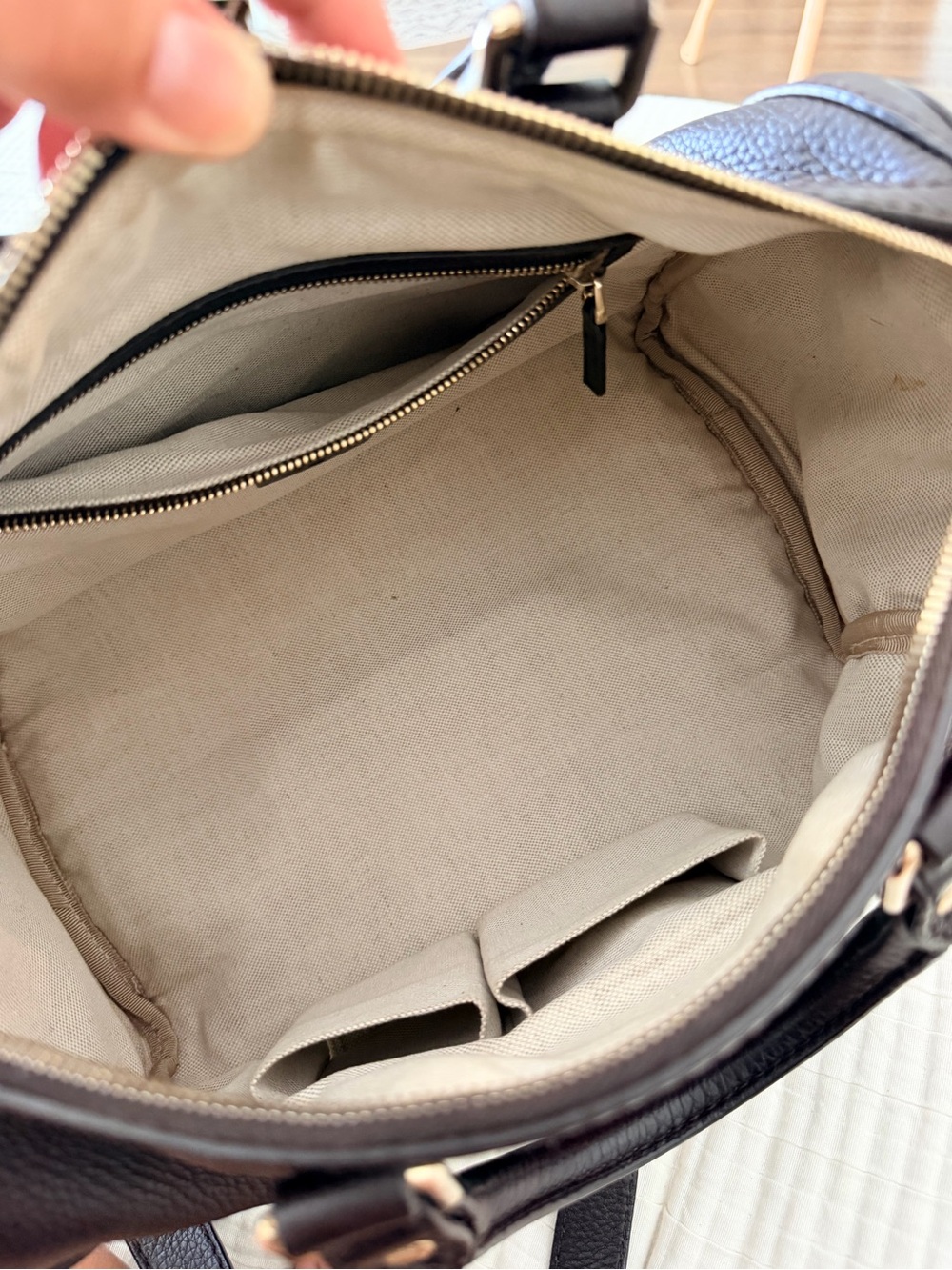 Gucci Vintage Web Medium Boston Bag Pebbled Leather Crossbody - Picture 11 of 12